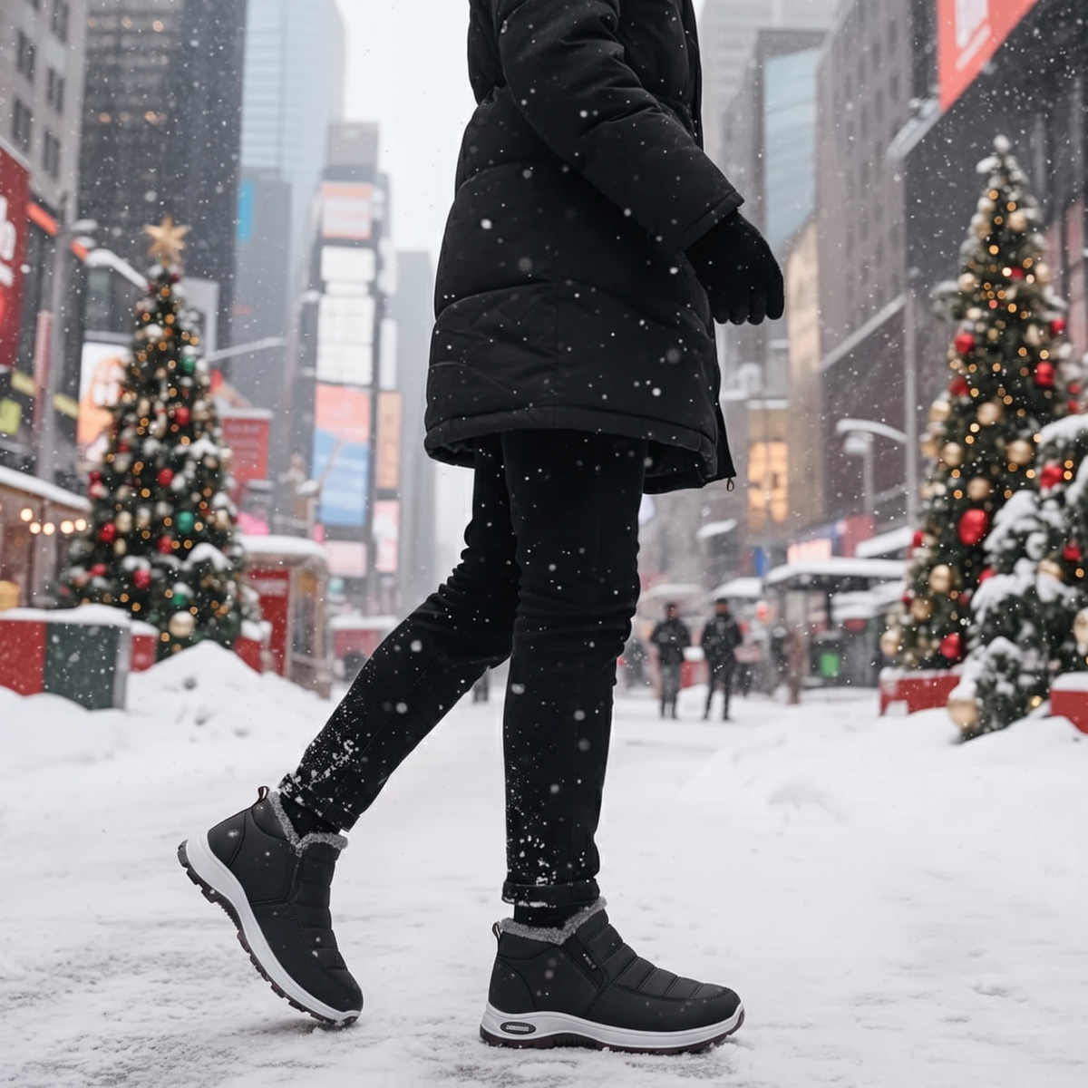 Brooklyn - Quilted Waterproof Slip-On Ankle Boots