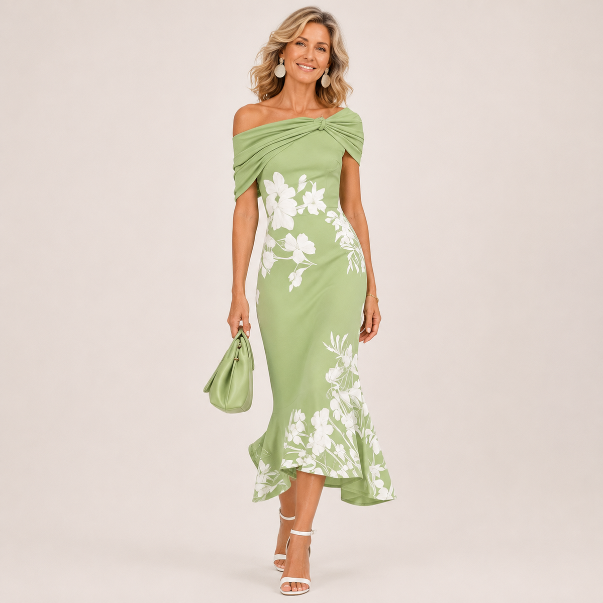 Teagan - Floral Off-Shoulder Midi Dress