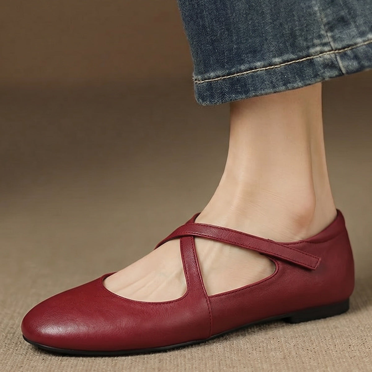 Laurel - Genuine Leather Flats