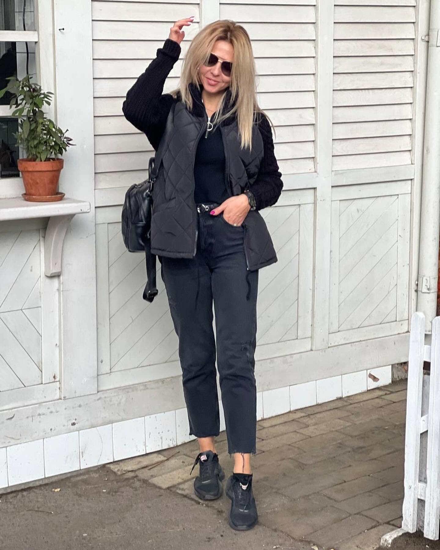 Naomi – Patchwork Knitted Jacket for Women