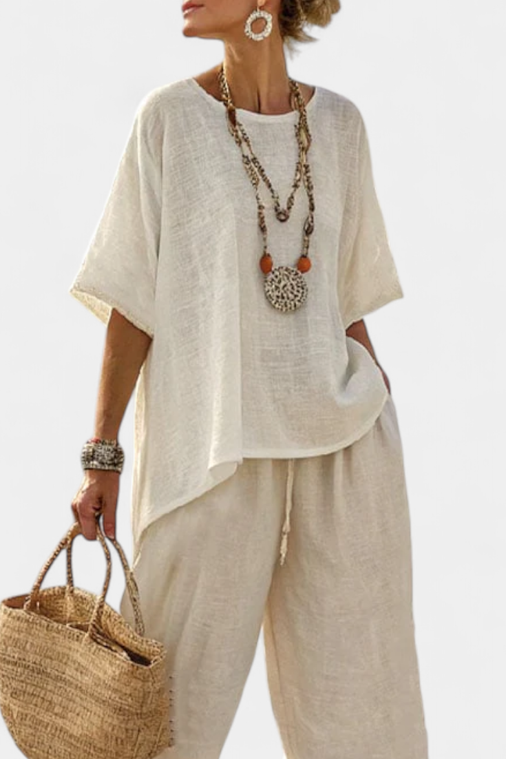 Bea – Essential Comfortable Shirt and Wide-Leg Pants