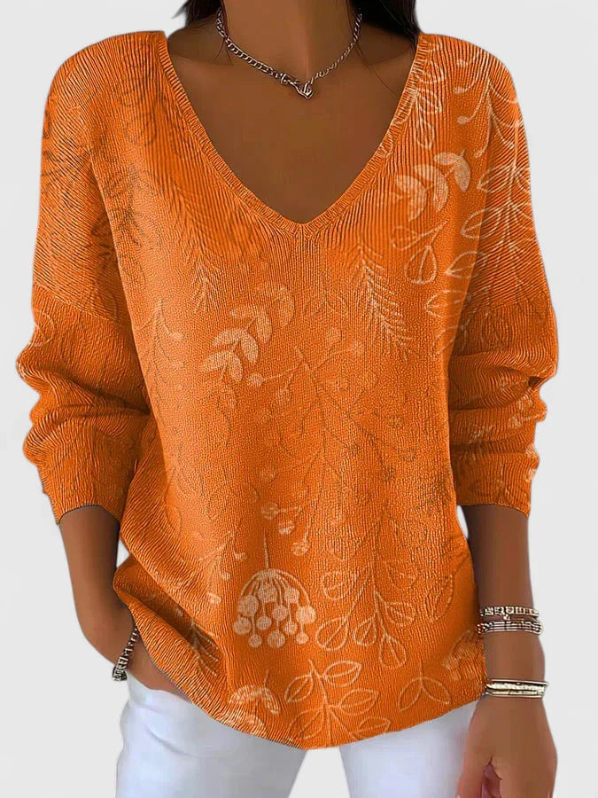 Mannie – Knitted Sweater with V-Neck