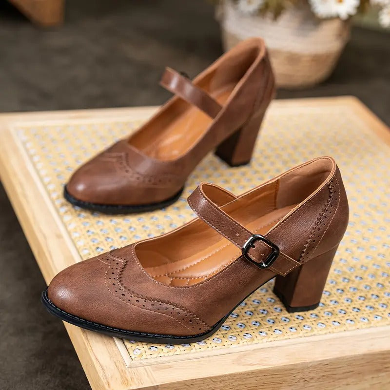 Aleza - Leather Orthopedic Mary Jane Shoes