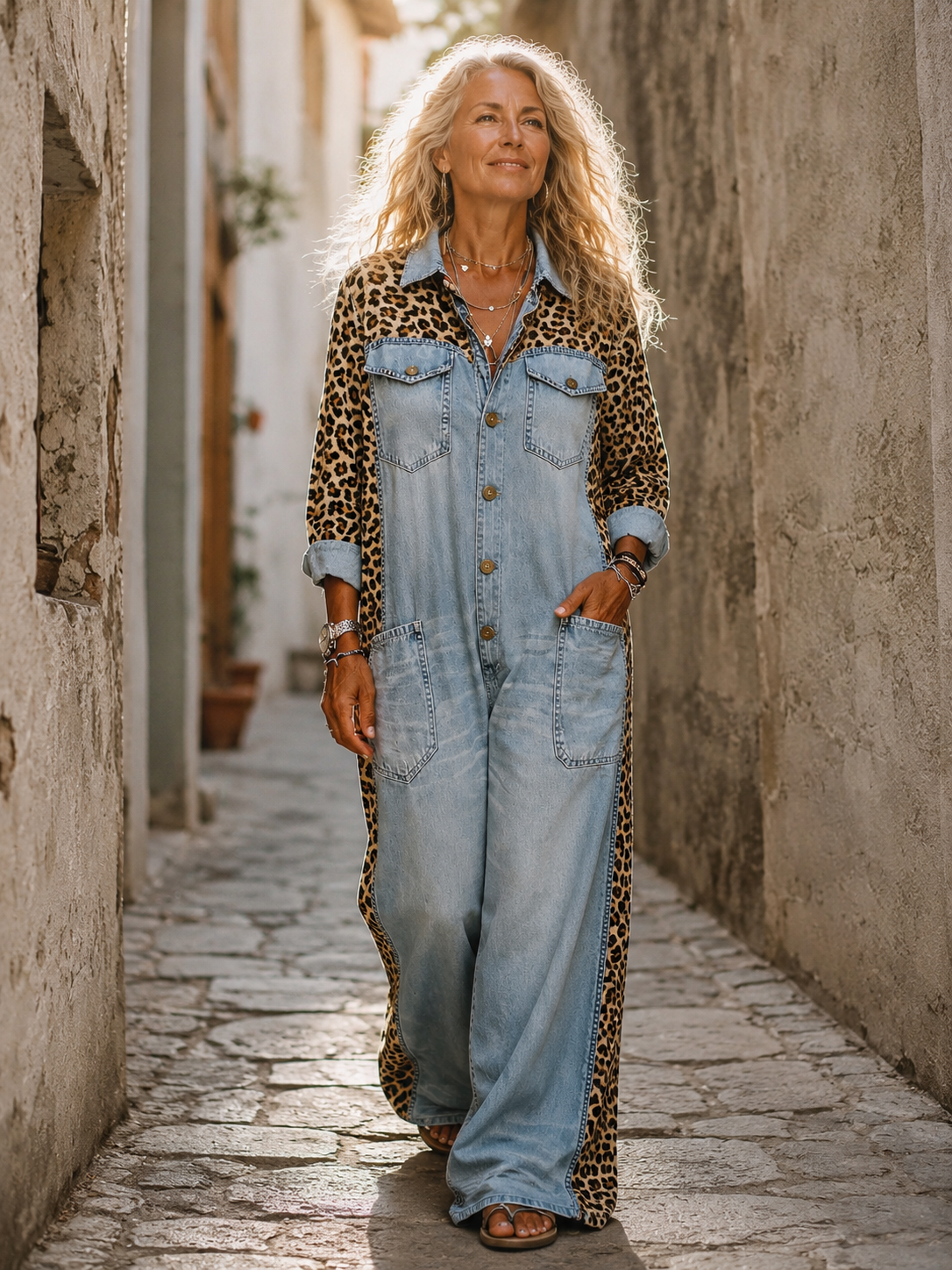 Emma – Relaxed Denim One-Piece Jumpsuit