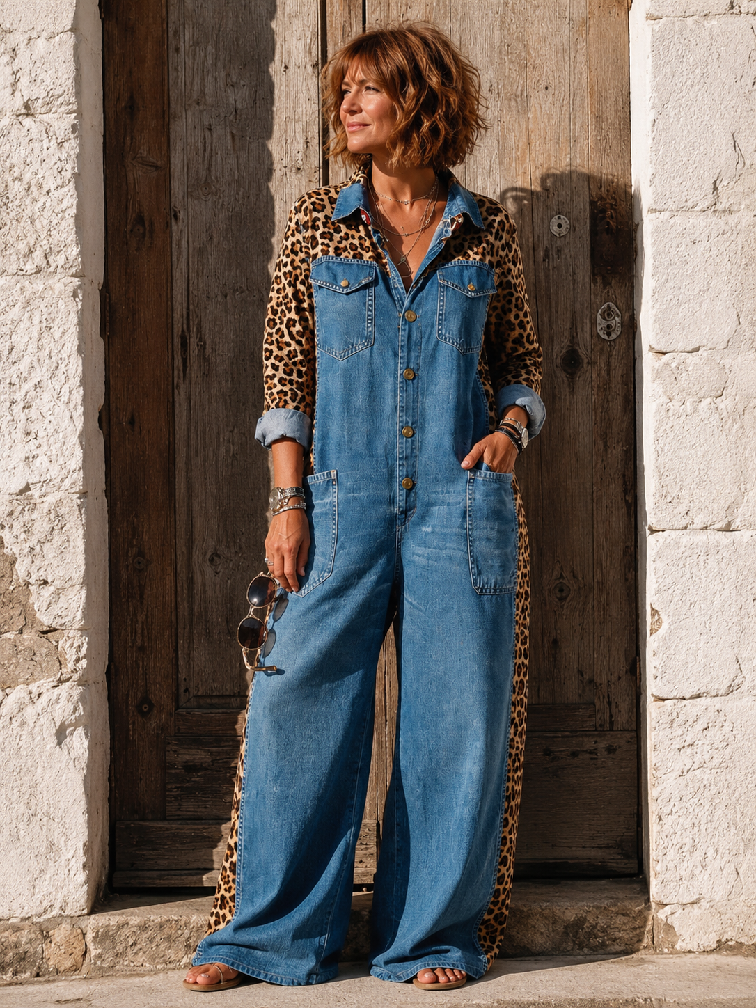 Emma – Relaxed Denim One-Piece Jumpsuit