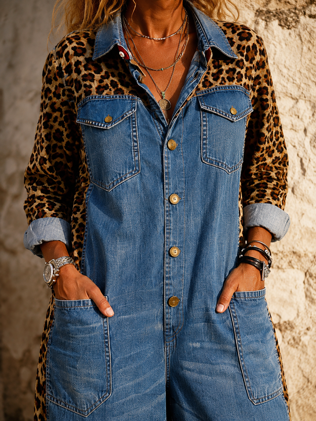 Emma – Relaxed Denim One-Piece Jumpsuit