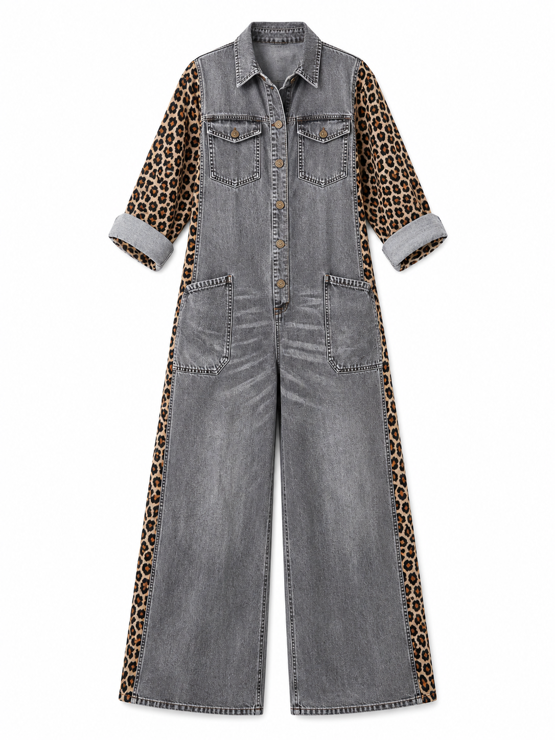 Emma – Relaxed Denim One-Piece Jumpsuit