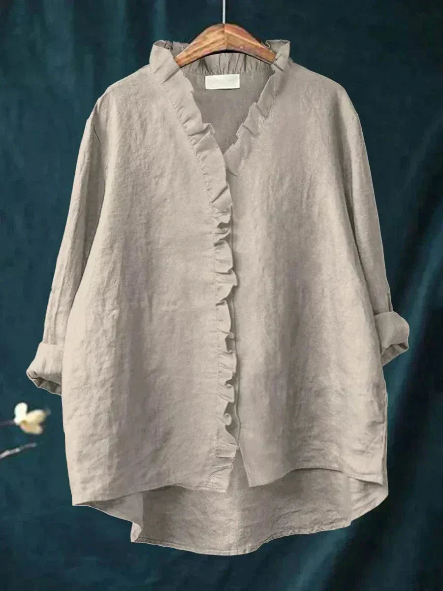 Lani - Elegant Linen Summer Blouse