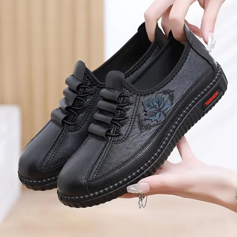 Becca - Leather Orthopedic Slip-On Shoes