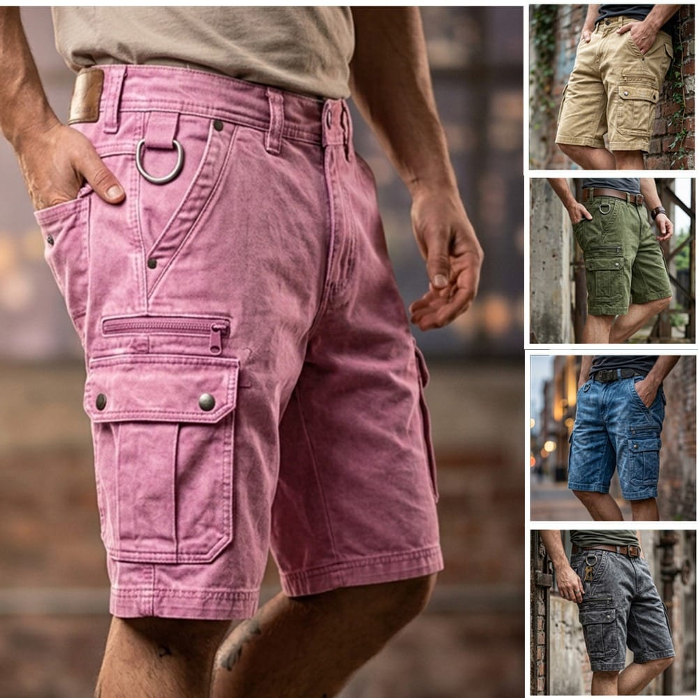 Donald - Functional Denim Cargo Shorts