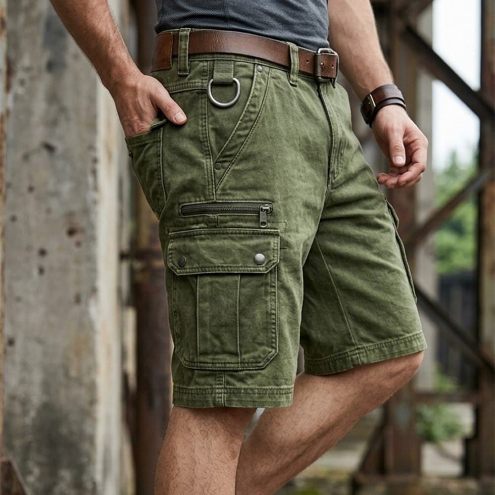 Donald - Functional Denim Cargo Shorts