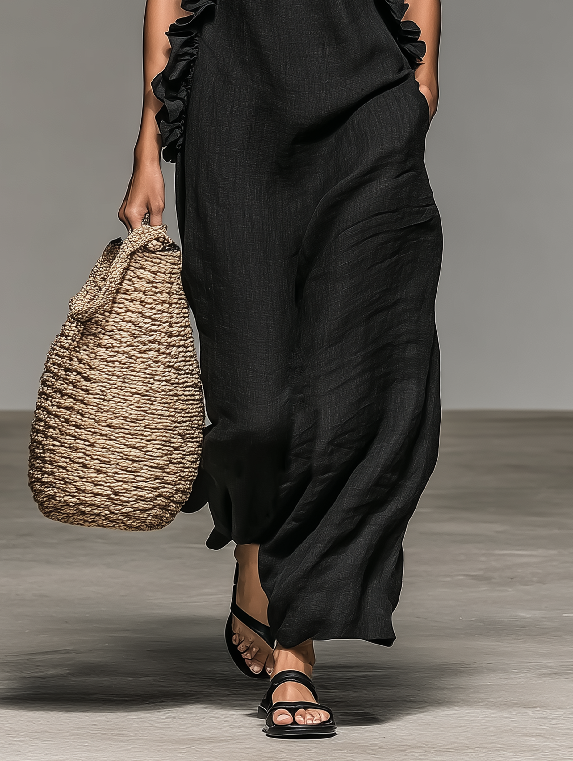 Blakely – Ruffled Sleeveless Maxi Dress