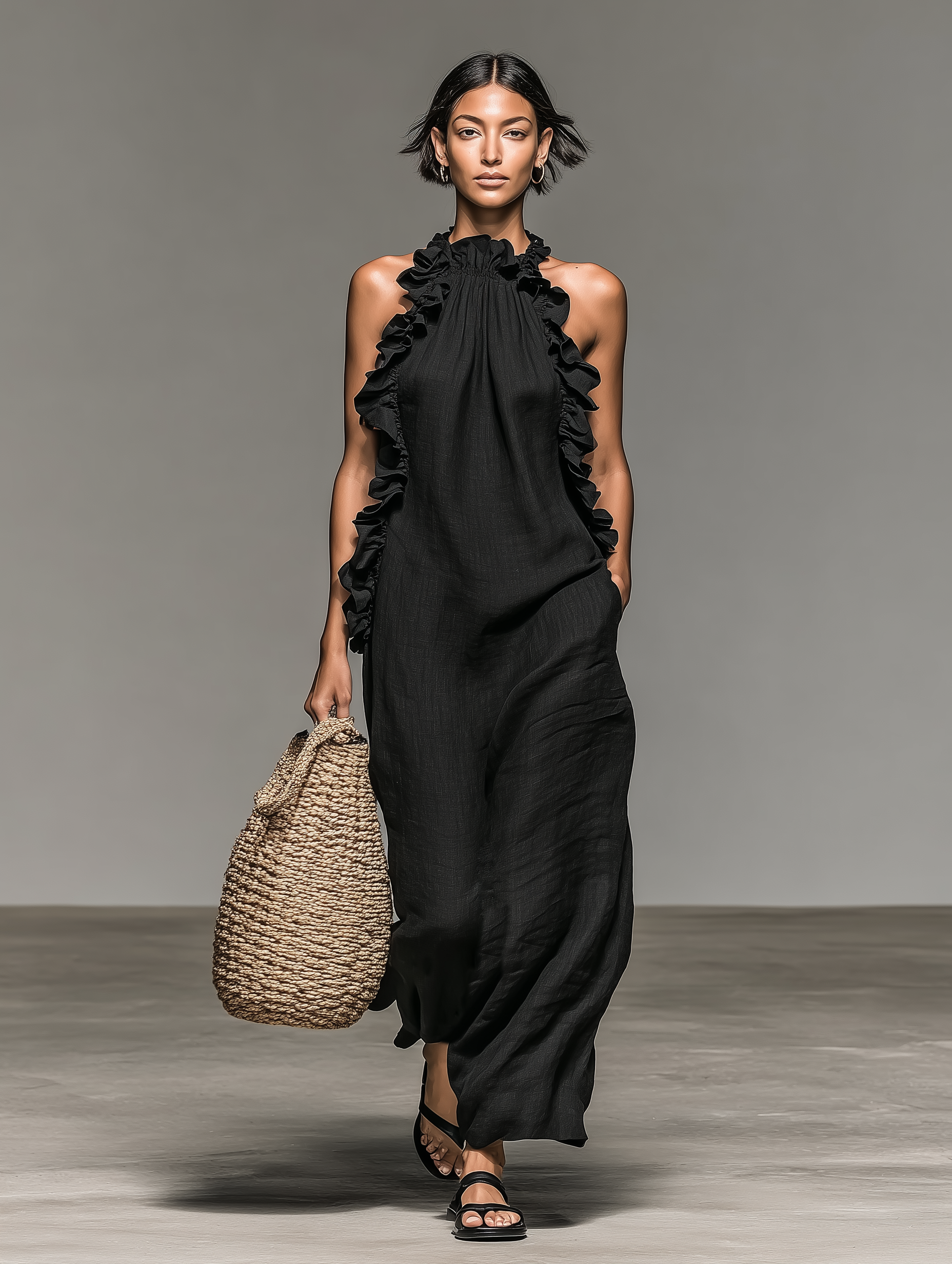 Blakely – Ruffled Sleeveless Maxi Dress