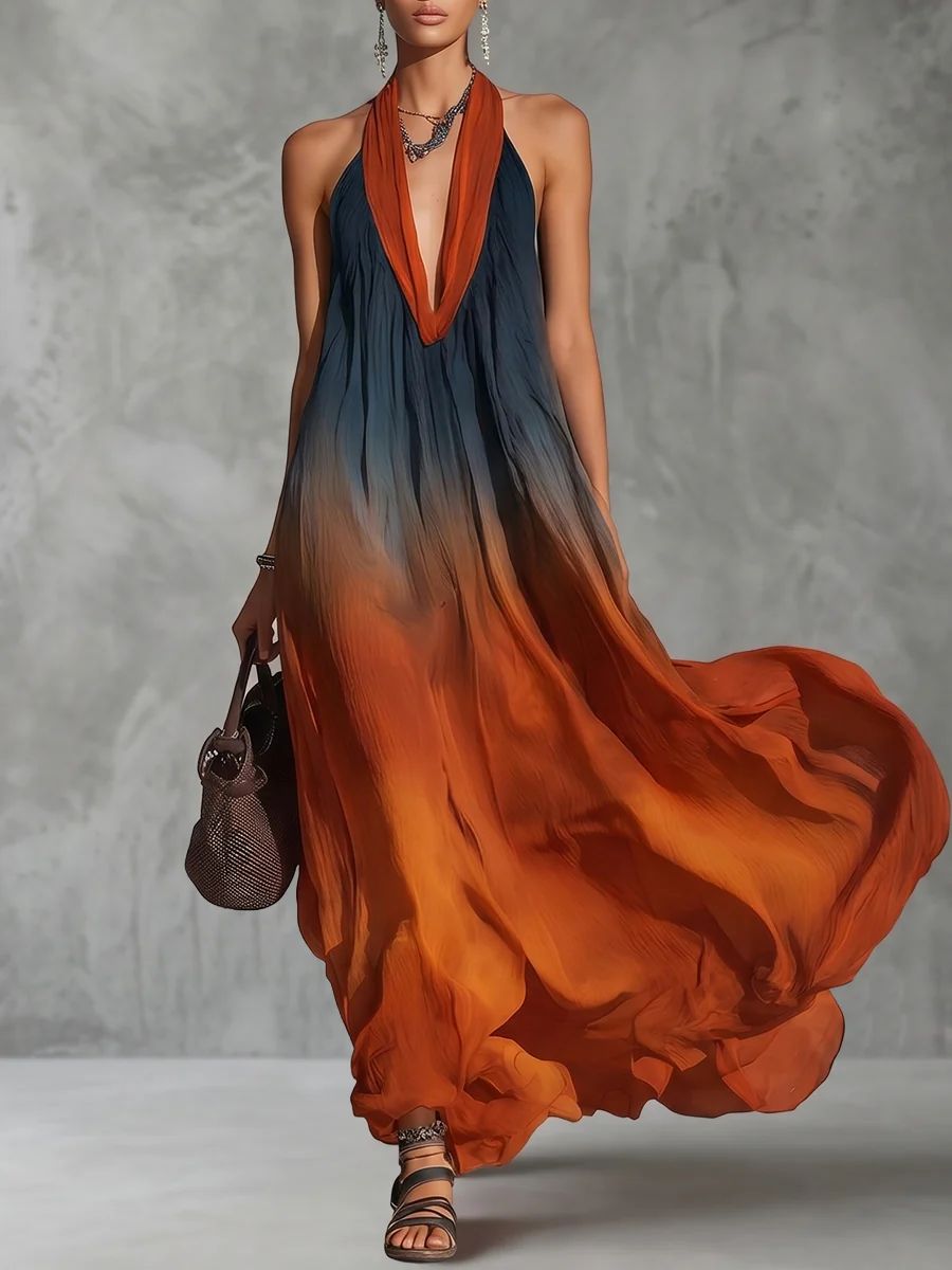 Carmin - Gradient Boho Maxi Dress