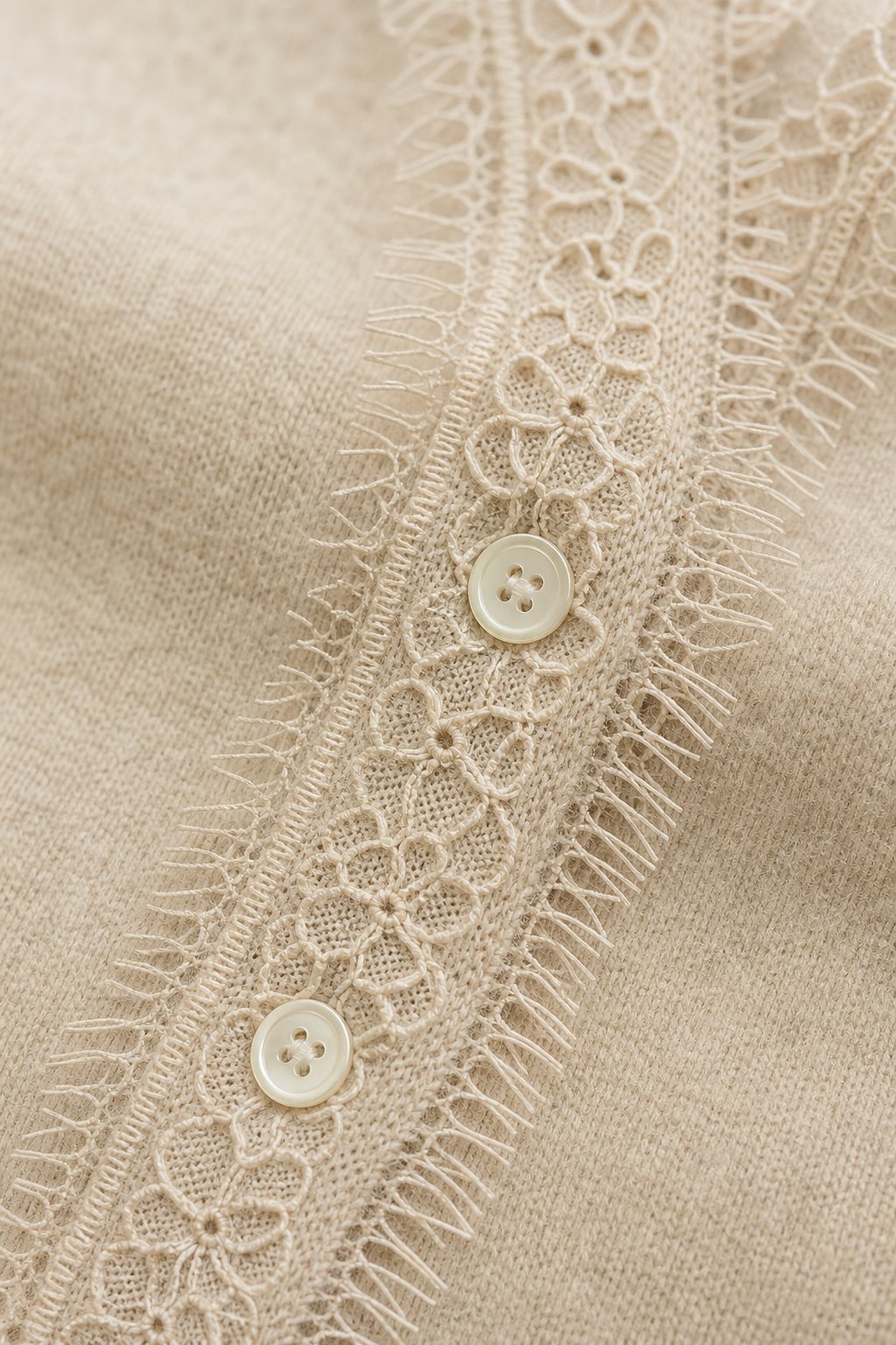 Phoebe – Soft Knit Cardigan with Lace Details