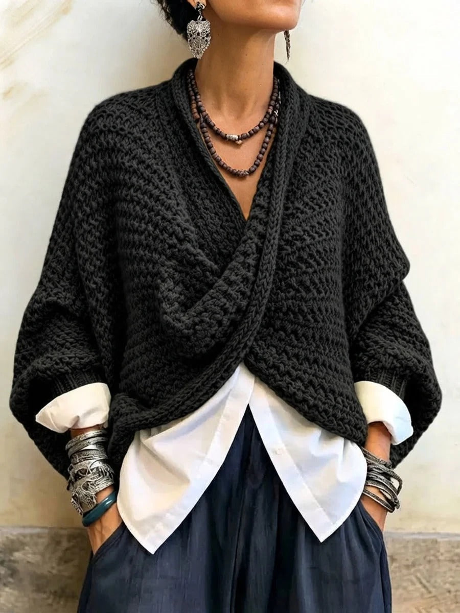 Teagan – Batwing Crossover Sweater