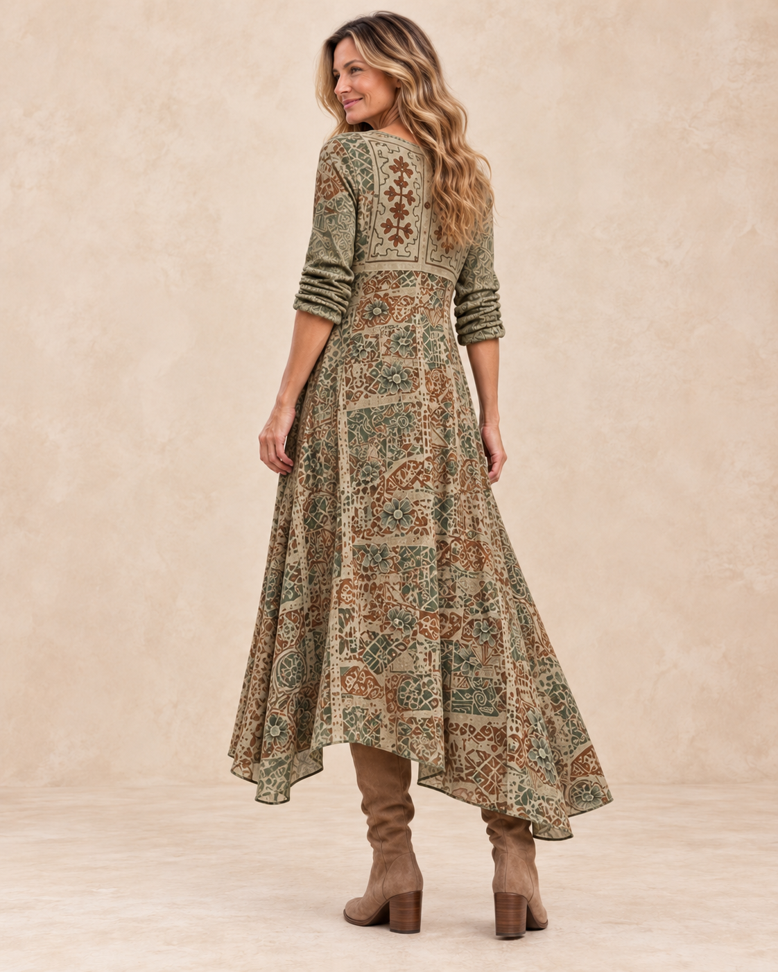 Miley – Botanical Print Maxi Dress
