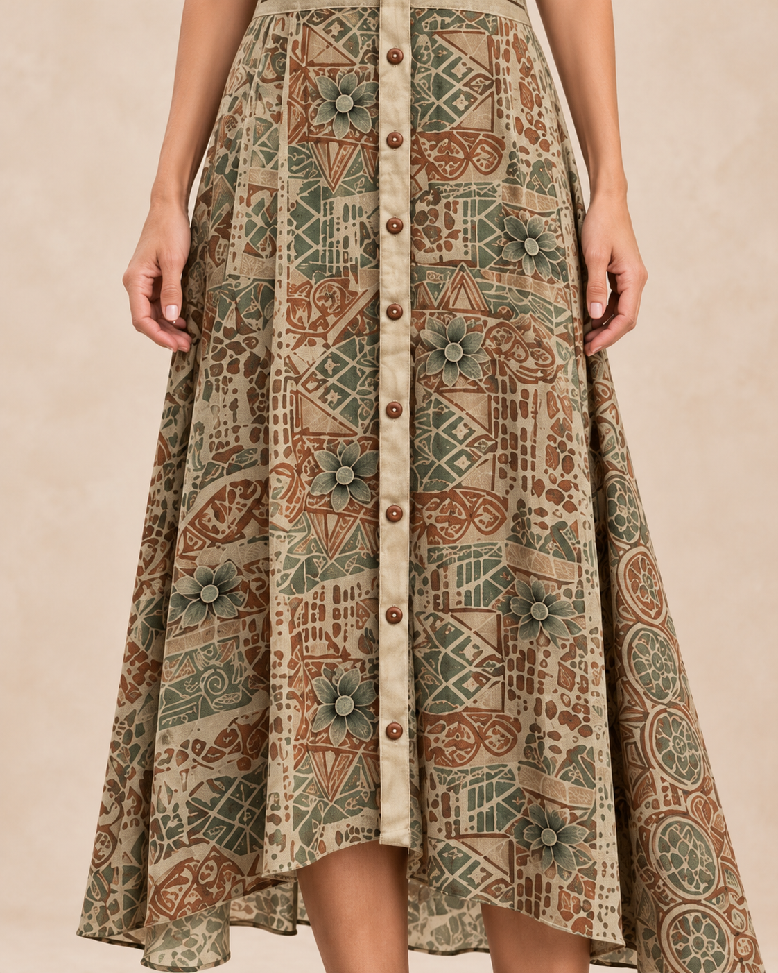 Miley – Botanical Print Maxi Dress