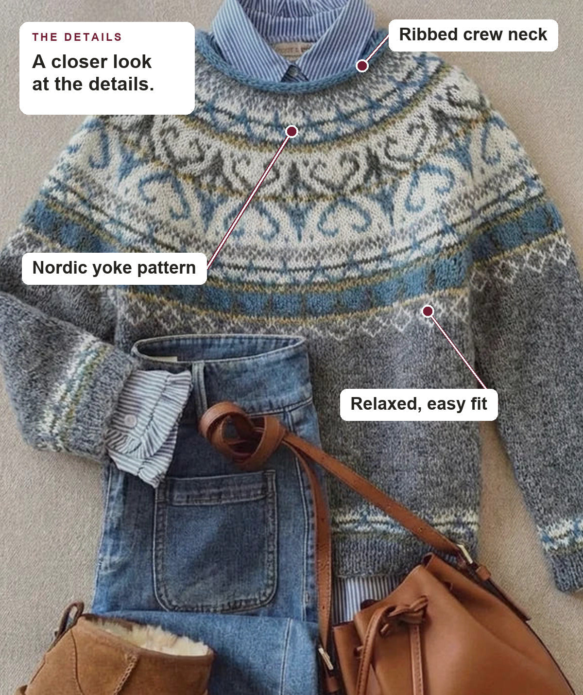 Azalea - Nordic Knit Sweater
