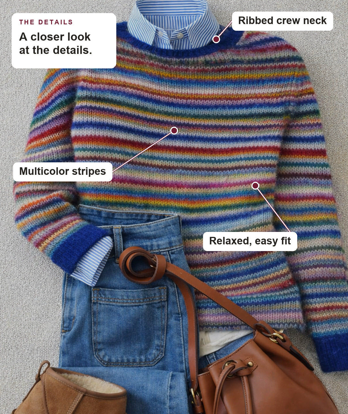 Hattie - Striped Knit Sweater