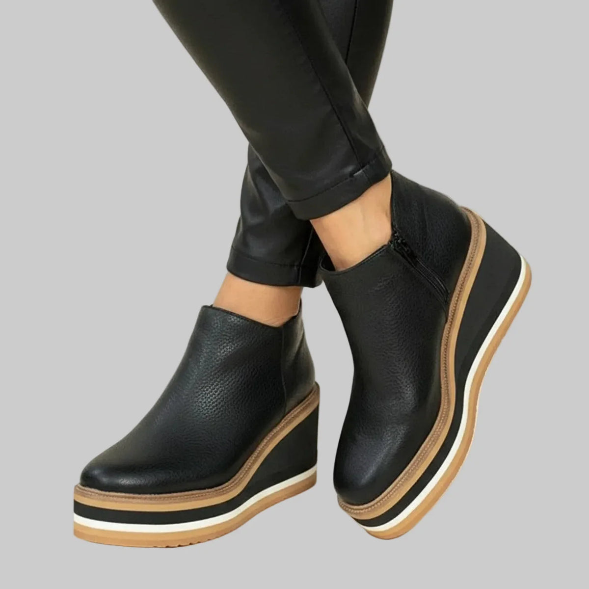 Kimberly - Wedge Heel Ankle Boots