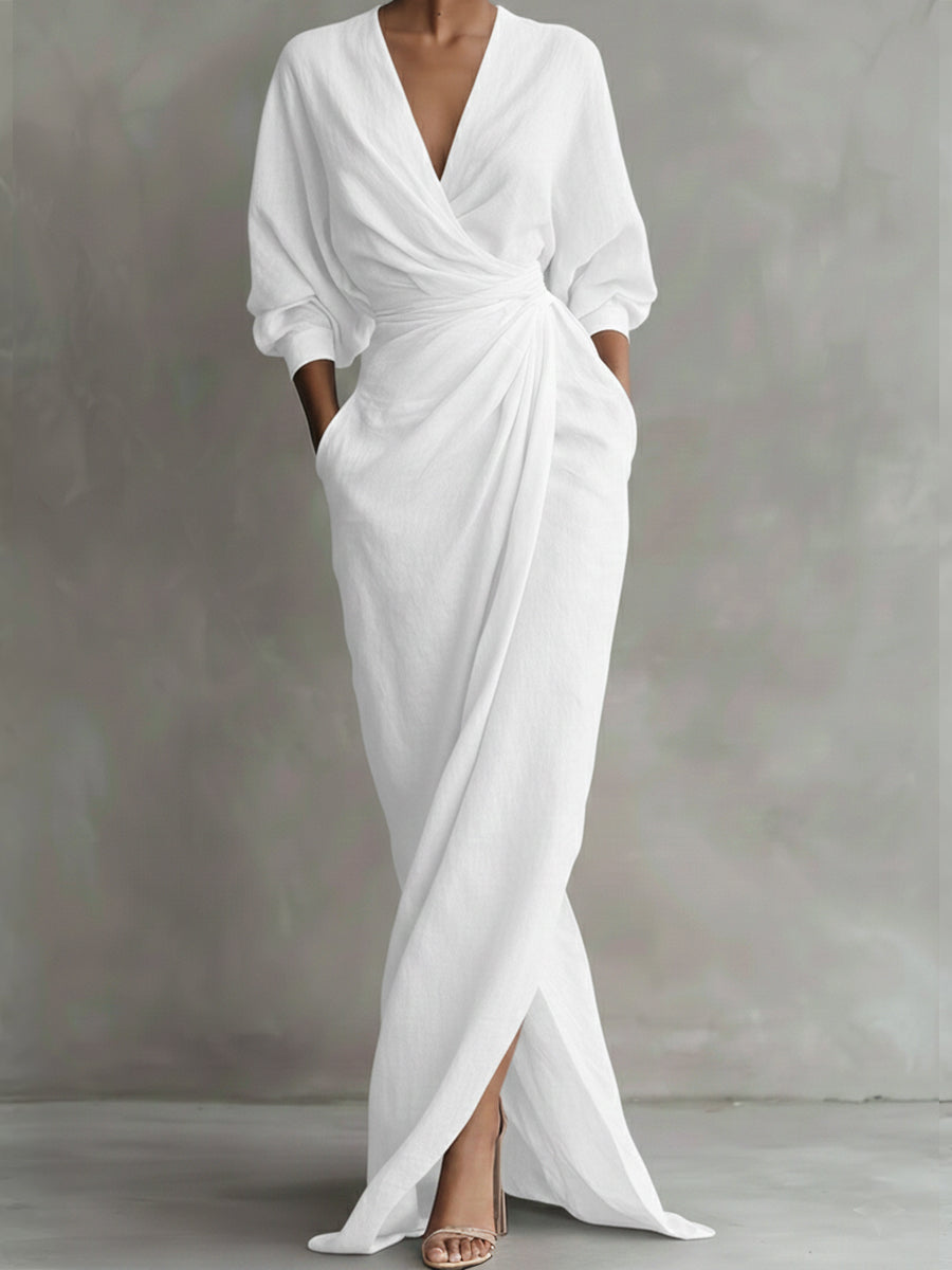 Dolly - Elegant Dress with V-Collar