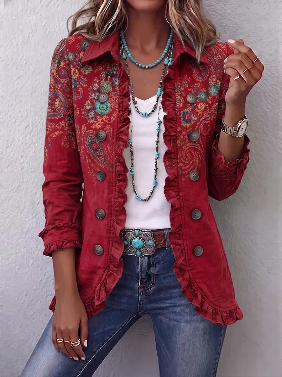 Vivian – Paisley Frill Jacket