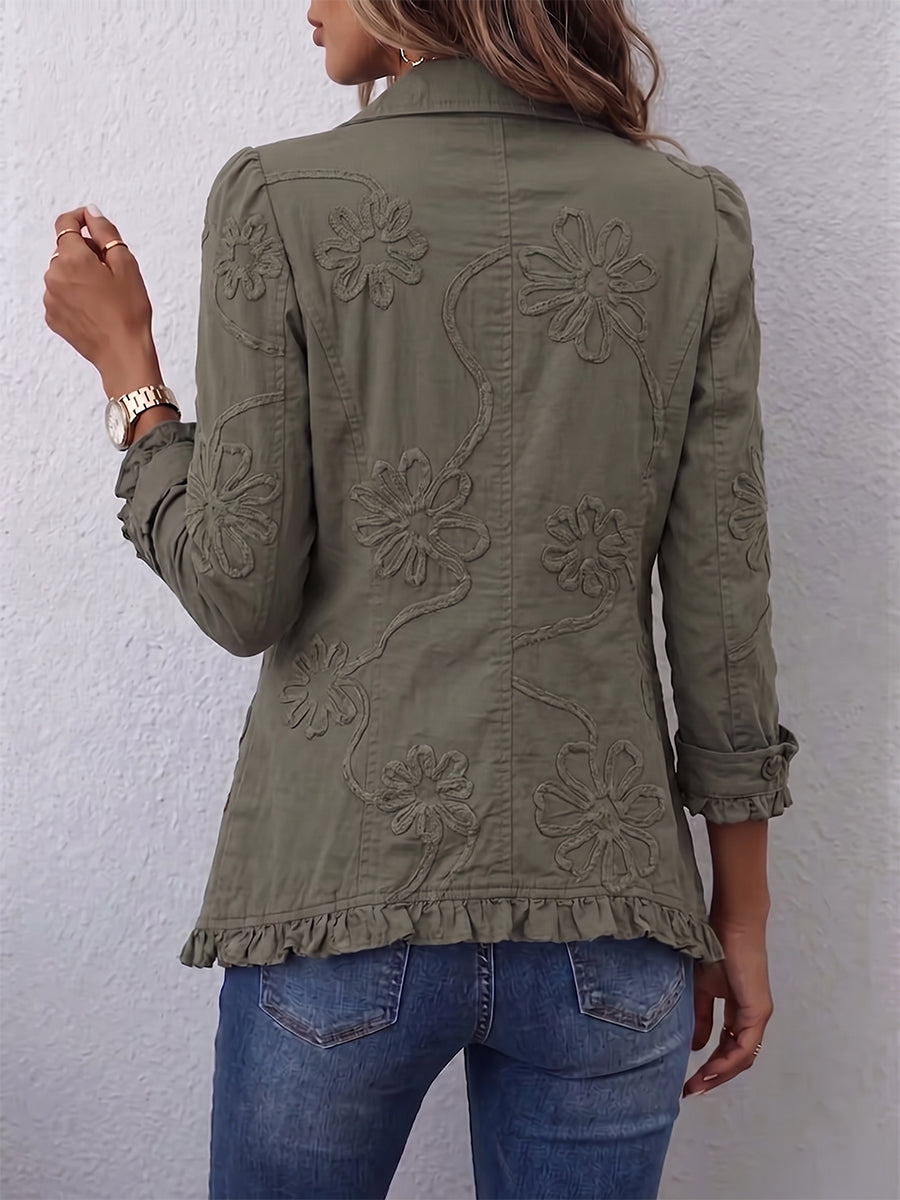 Helen – Embroidered Frill Jacket