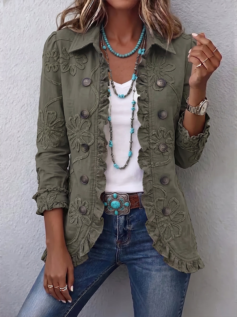 Helen – Embroidered Frill Jacket