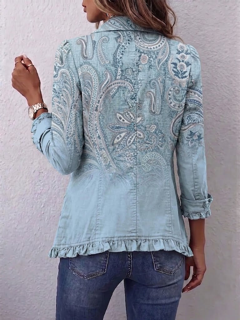 Ellie – Vintage Paisley Frill Jacket