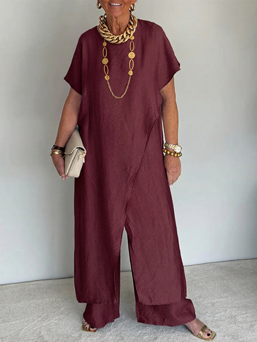 Maria - Cozy Asymmetrical Two-Piece Set