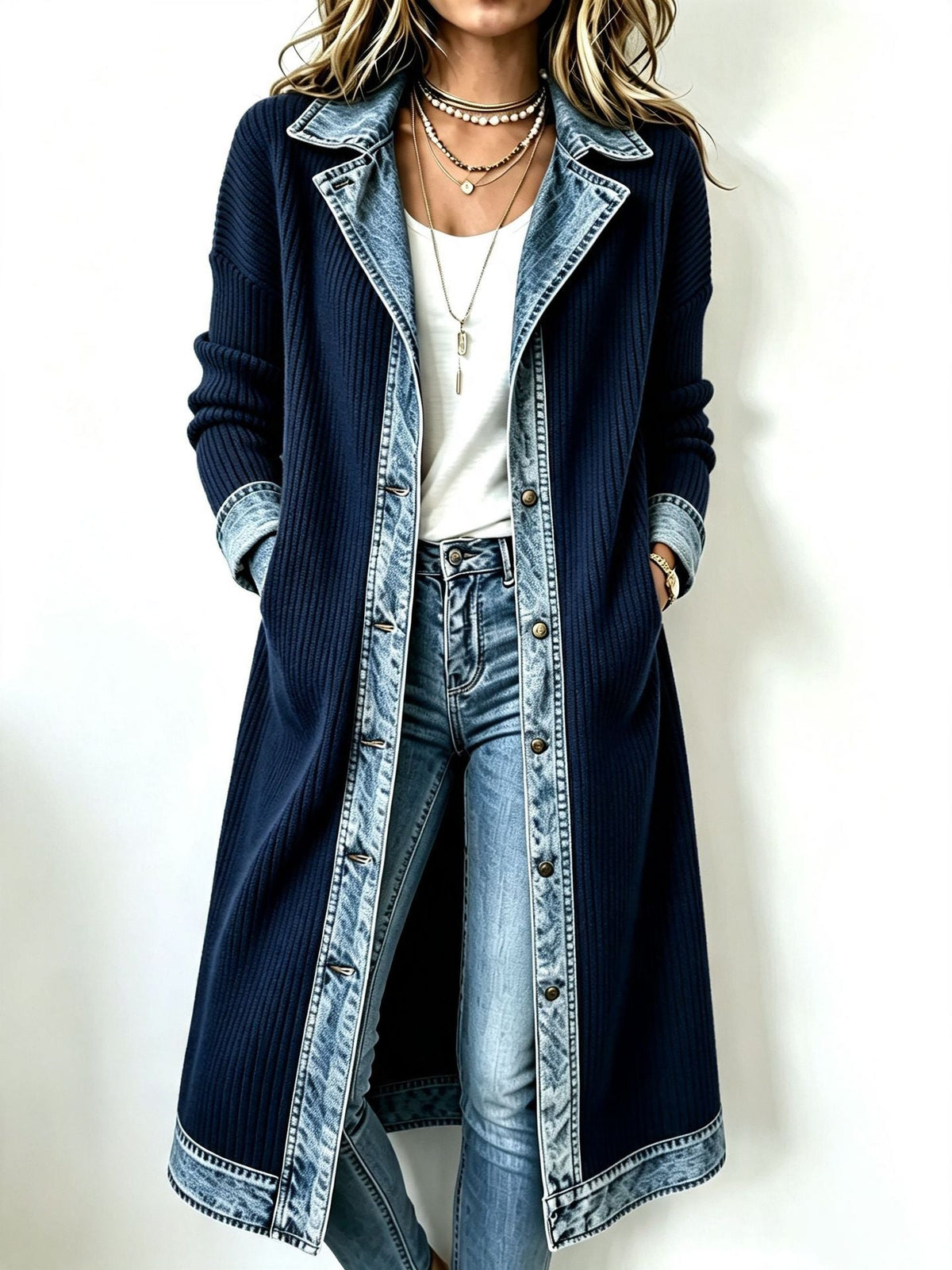 Camryn - Ribbed Knit Long Cardigan