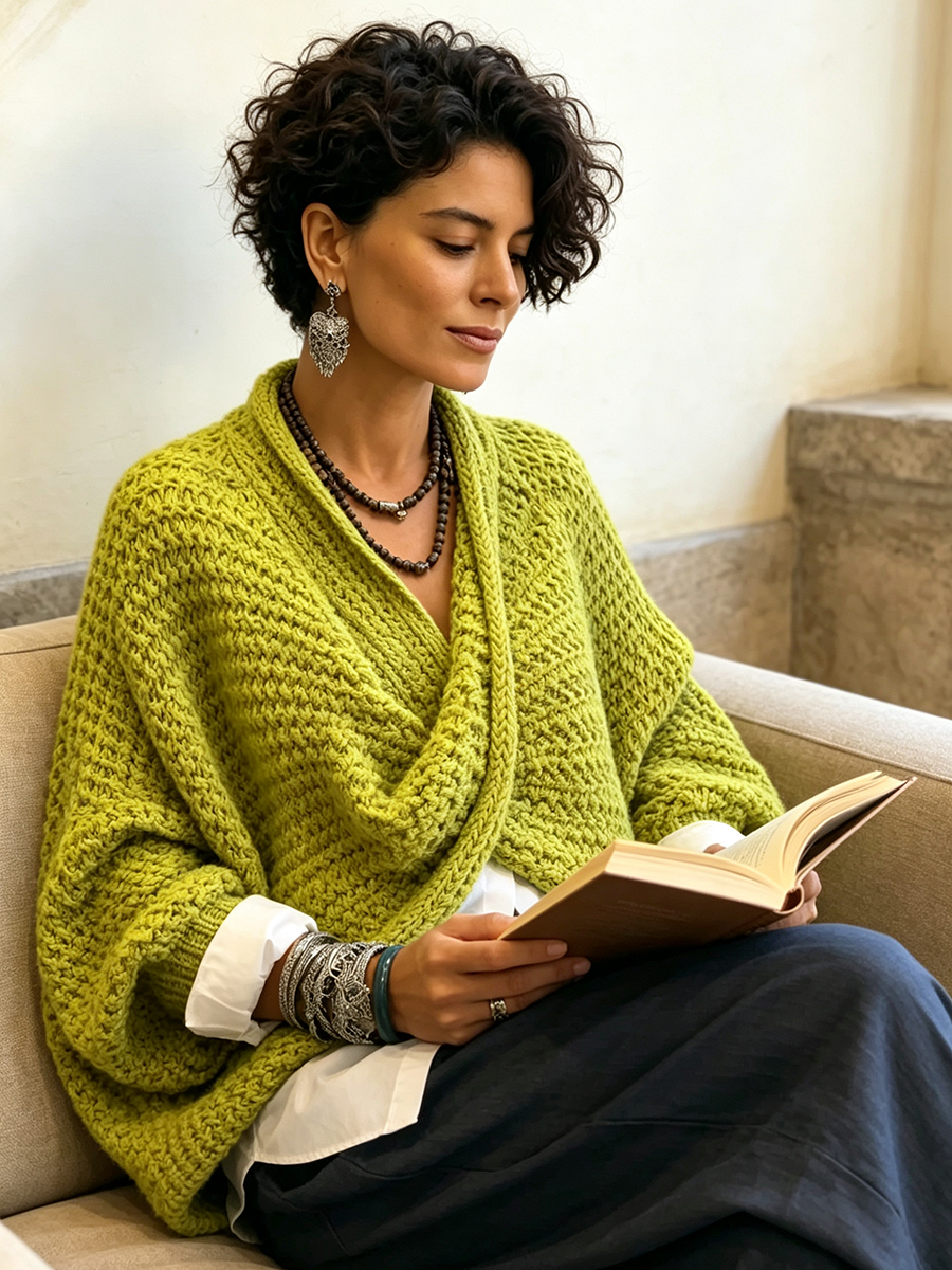 Teagan – Batwing Crossover Sweater