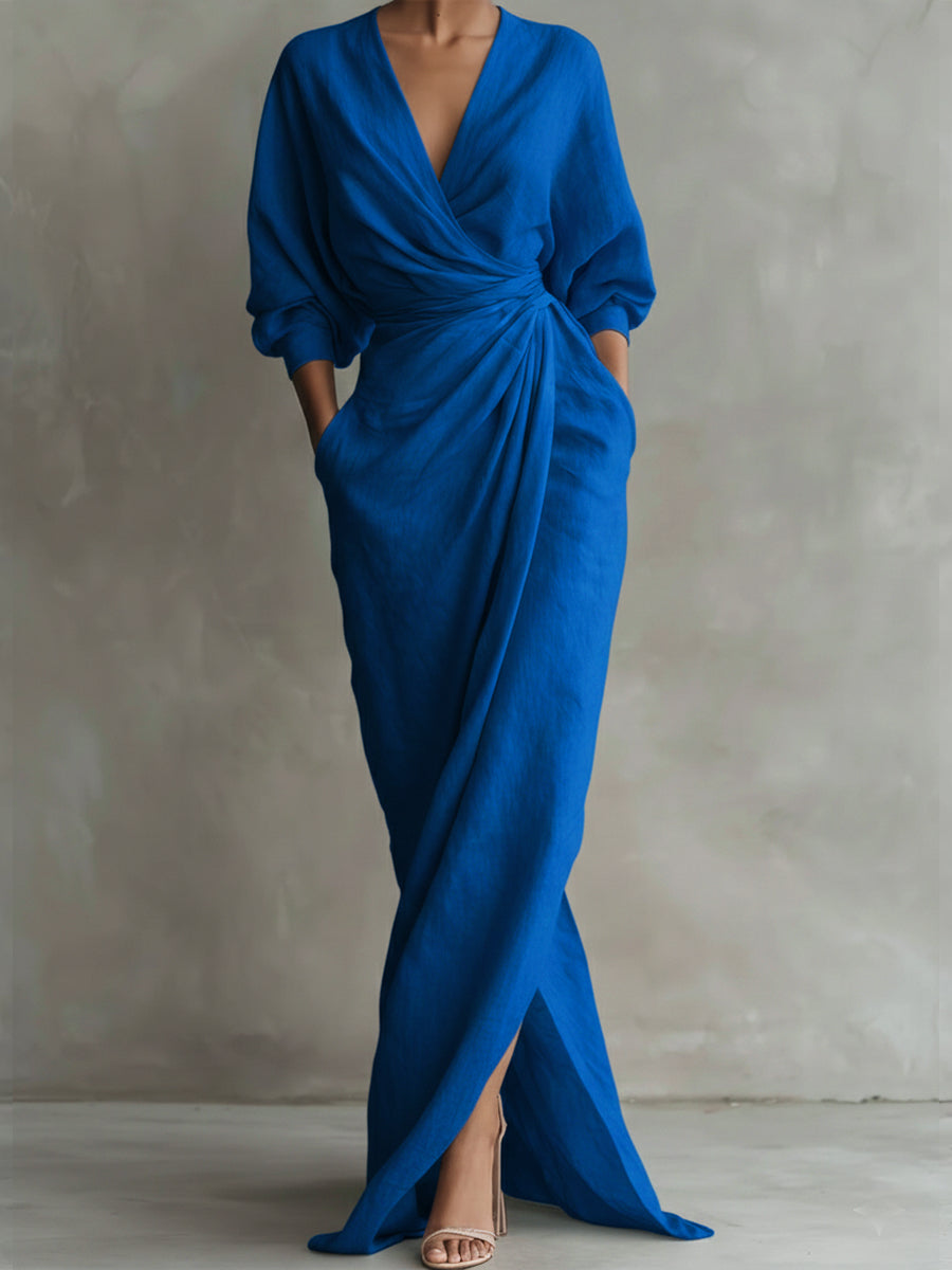 Dolly - Elegant Dress with V-Collar