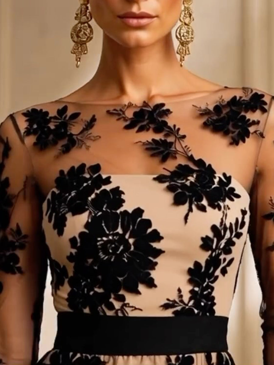 Hattie - Elegant Floral Midi Dress