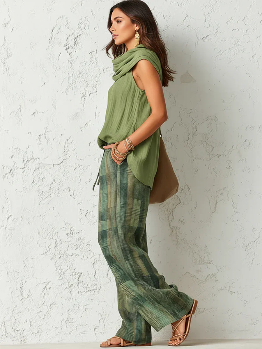 Lorin - Relaxed Boho Blouse and Wide-Leg Pants Set