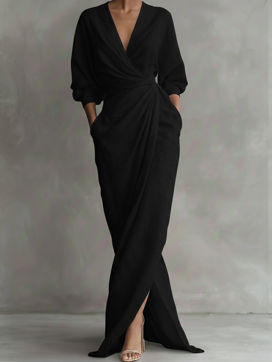 Dolly - Elegant Dress with V-Collar
