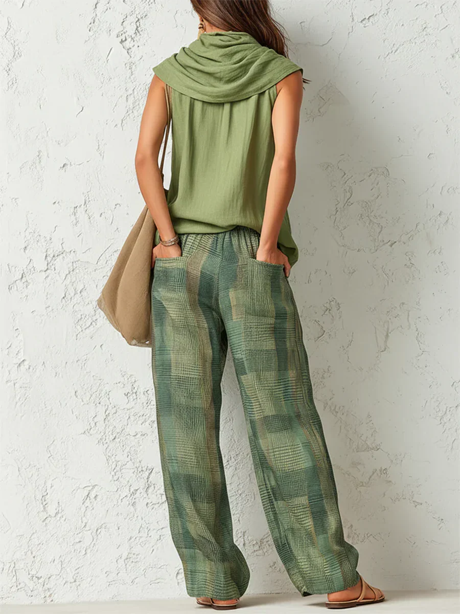 Lorin - Relaxed Boho Blouse and Wide-Leg Pants Set