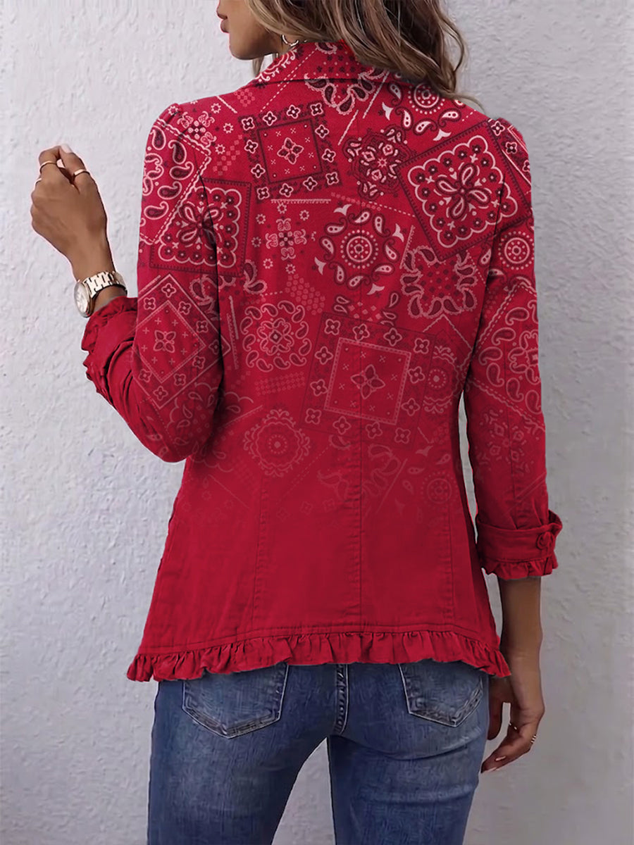 Juliana – Gradient Paisley Frill Jacket