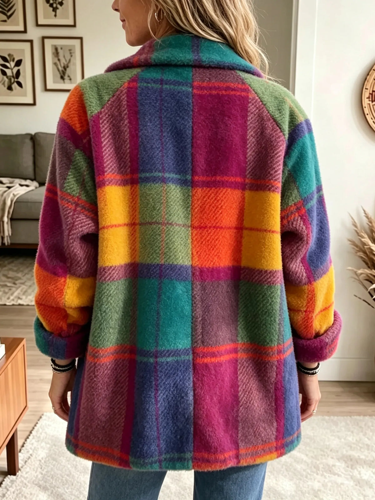 Nola - Multicolor Plaid Coat