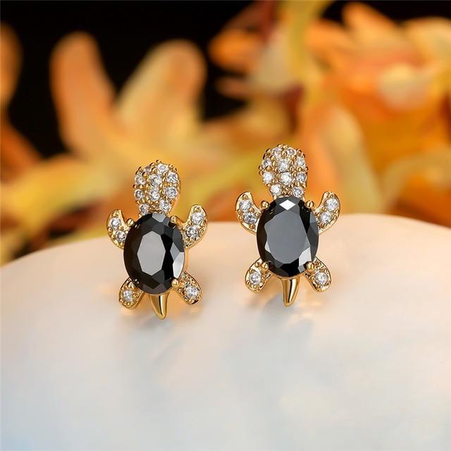 Brianna – Silver Earrings Seawater Turtle with Zirconia