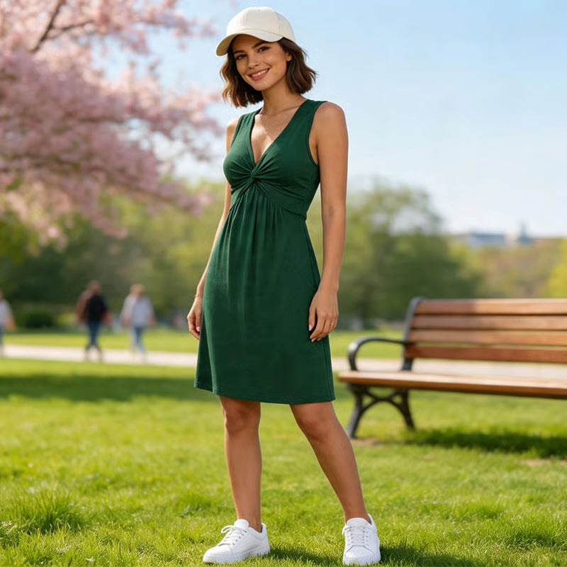 Laura - Flattering Sleeveless A-Line Dress