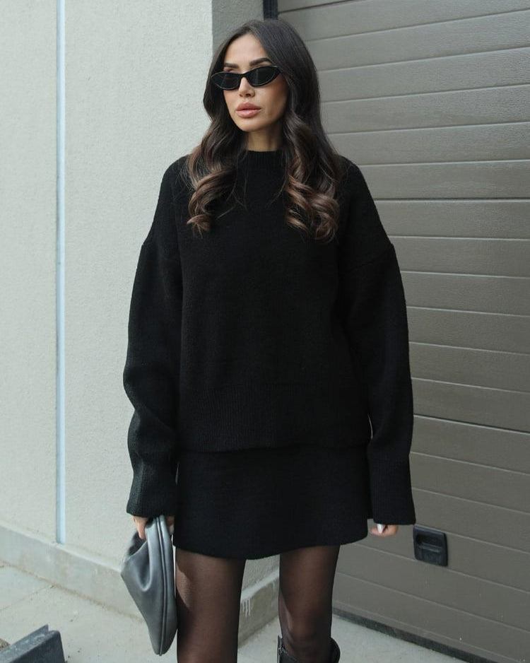 Mira – Cozy Knitted Sweater and Skirt Set