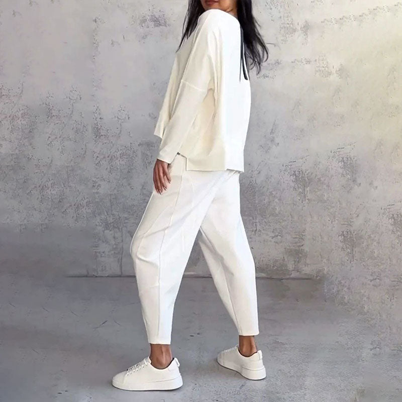 Janice – Two-Piece Round Neck Lounge Set