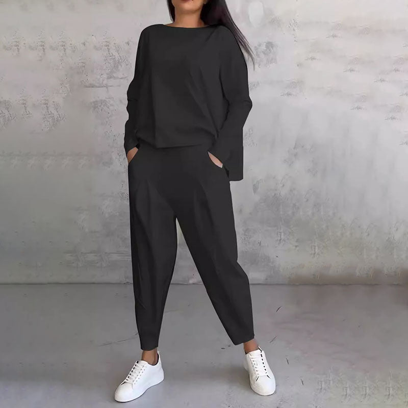 Janice – Two-Piece Round Neck Lounge Set