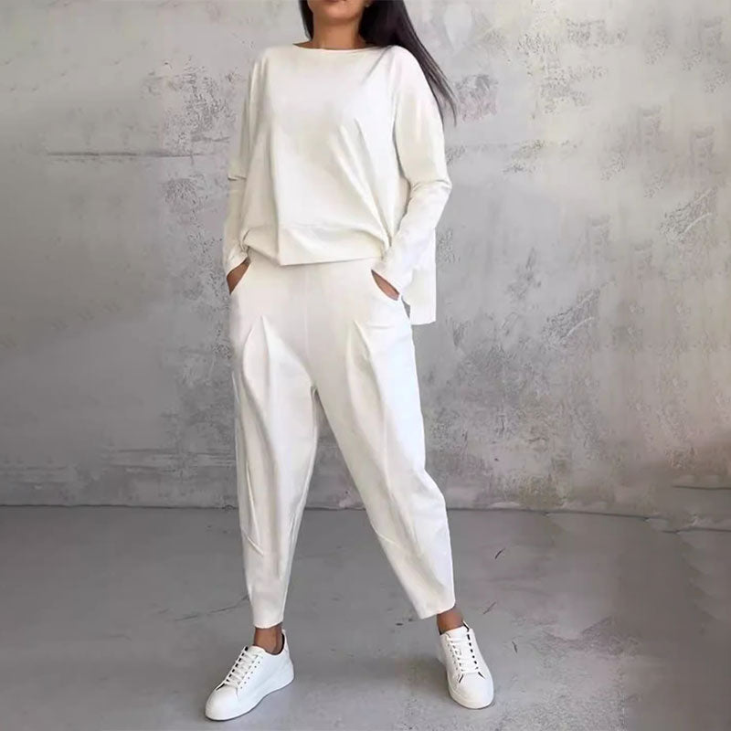 Janice – Two-Piece Round Neck Lounge Set