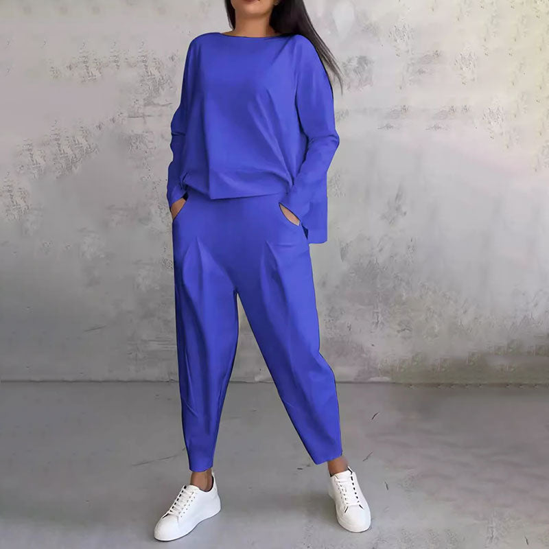 Janice – Two-Piece Round Neck Lounge Set