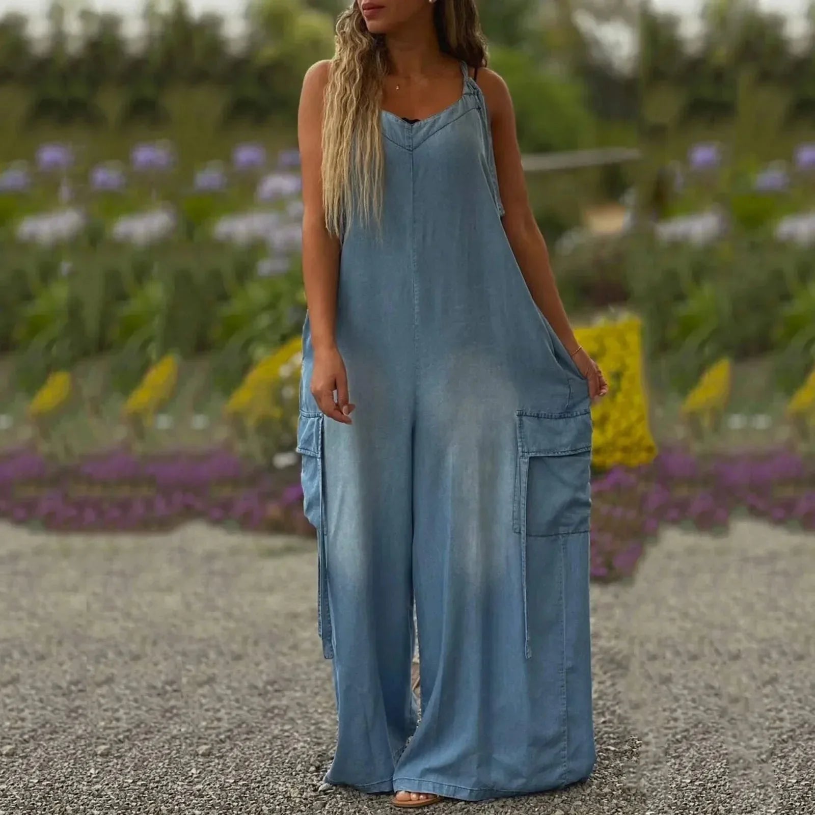 Trish – Wide Leg Jumpsuit with Pockets