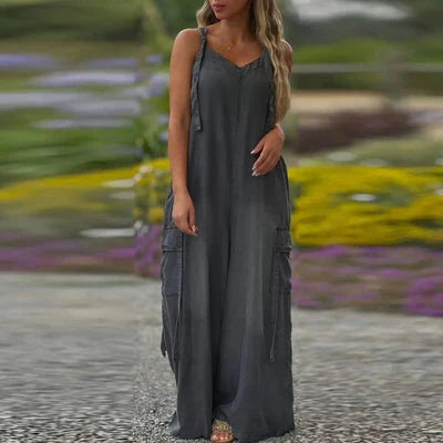 Trish – Wide Leg Jumpsuit with Pockets