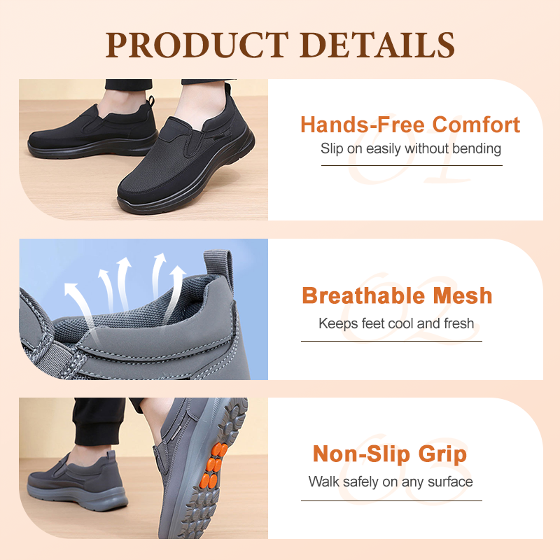Ethan – Orthopedic Breathable Slip-On Sneakers